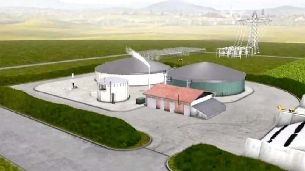 Vizualizace bioplynové stanice v Kozojídkách