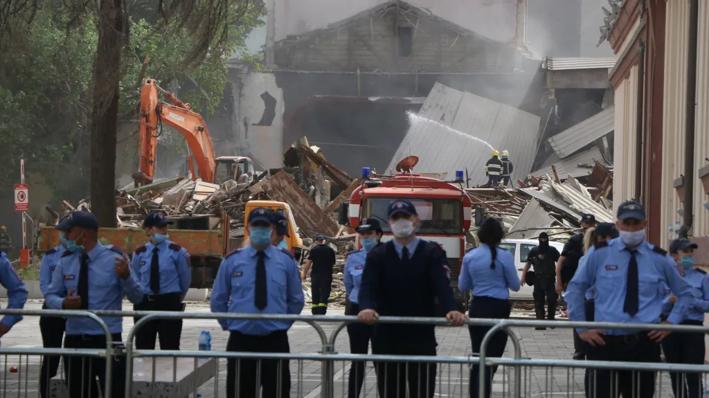 Demolice albánského Národního divadla