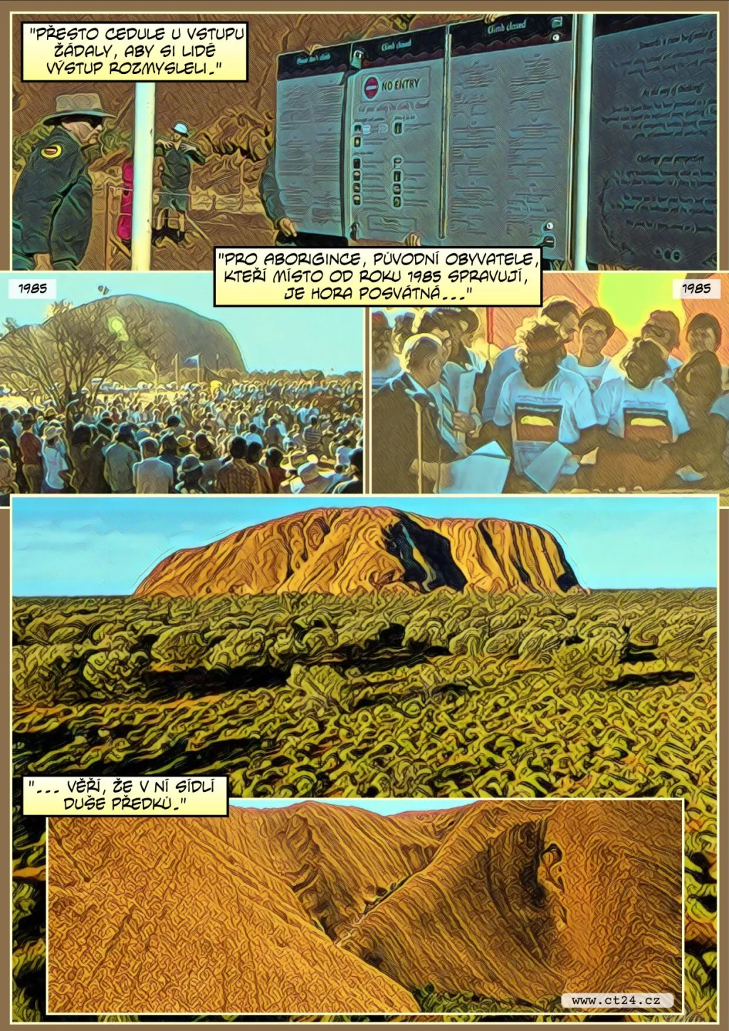 Slavná australská hora Uluru se uzavírá pro turisty, dělali tam nepořádek