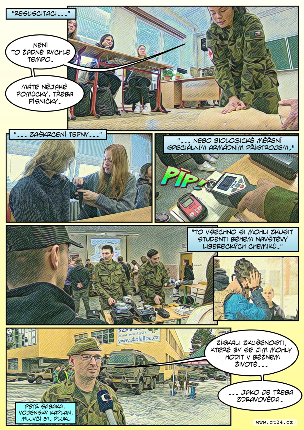 Armáda učila žáky základní techniky první pomoci