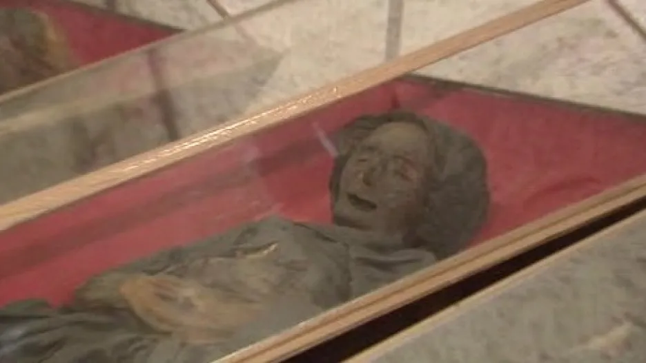 Mumie v klatovských katakombách