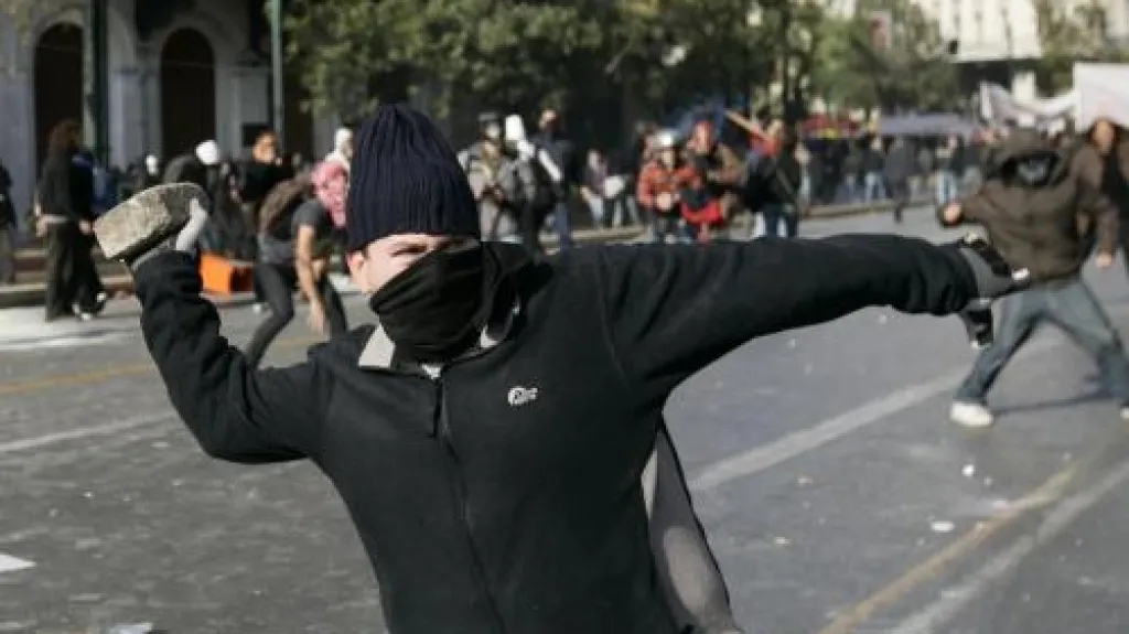 Protesty před řeckým parlamentem