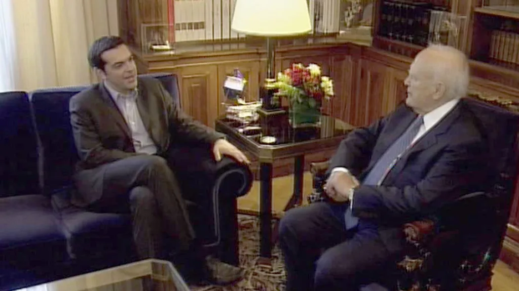 Alexis Tsipras a řecký prezident Karolos Papulias