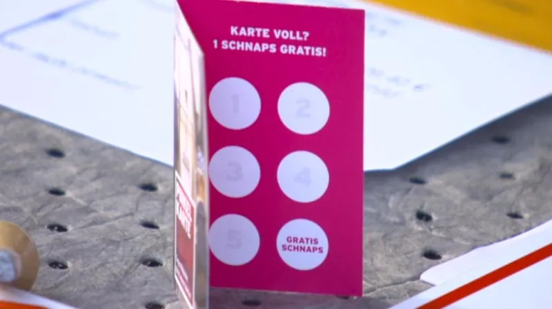 Tzv. "čůrkarta" určená pro sběr razítek za použití veřejných záchodů