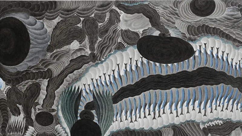 Obraz Jana Híska z výstavy Řeka