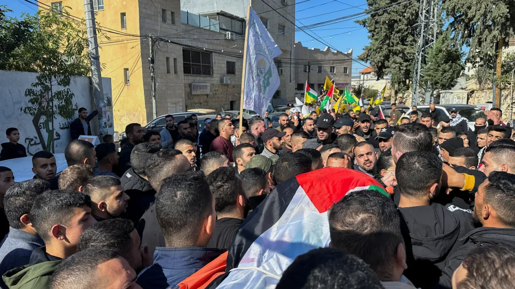 Pohřeb zabitého Palestince