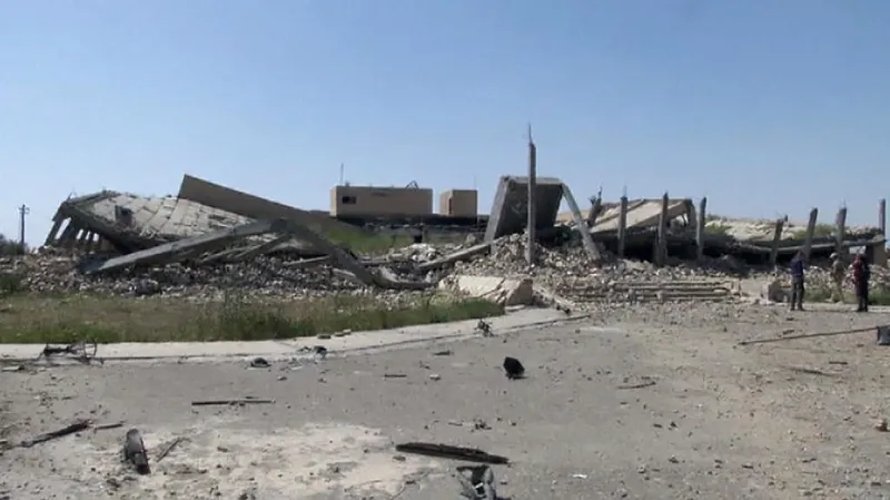 Trosky Saddámova mauzolea v Audži