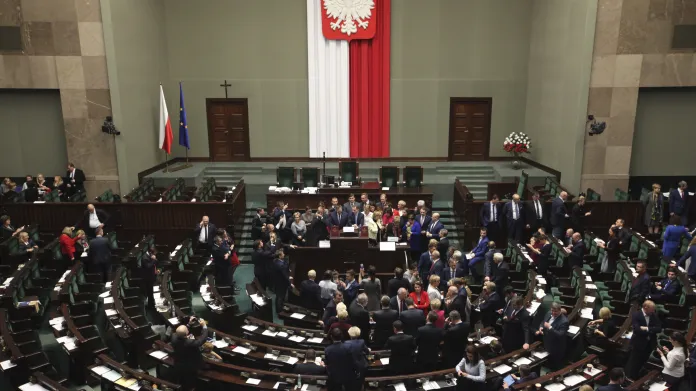 Opoziční protest v Sejmu (16. prosince)
