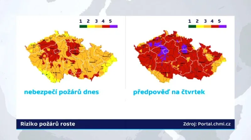 Riziko požárů bude stoupat