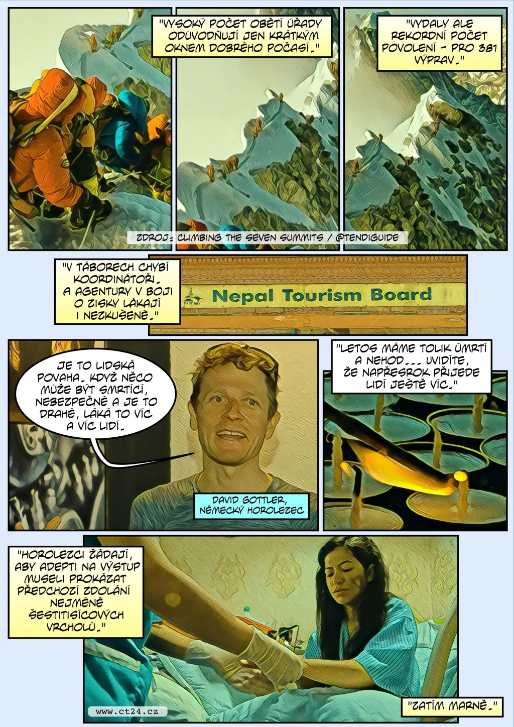 Komiks: Mrtvých horolezců na Everestu přibývá