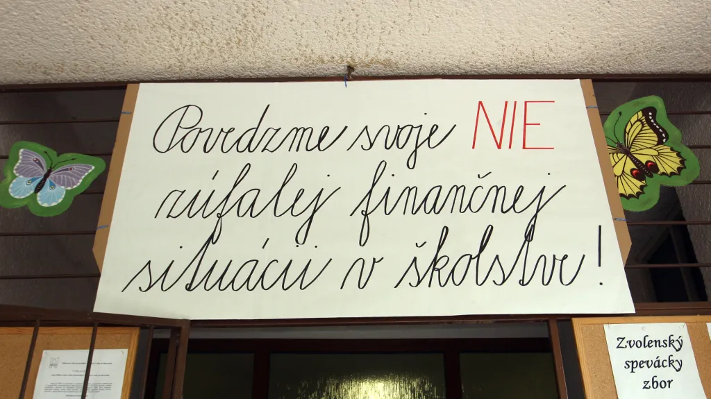 Stávka učitelů na Slovensku
