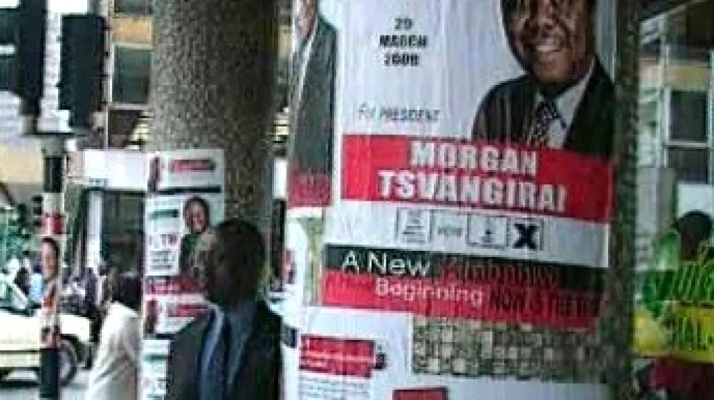 Volební plakát v Zimbabwe