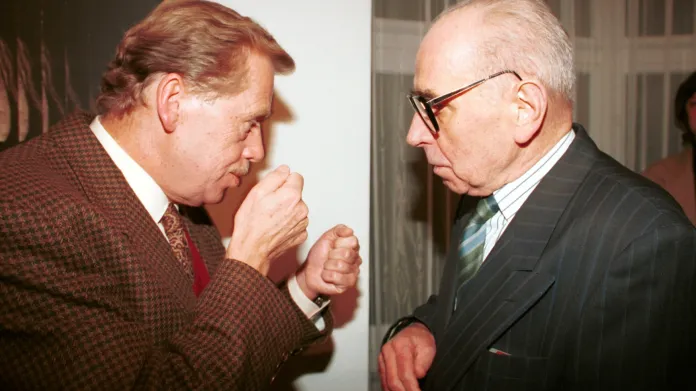 Václav Havel a Jiří Kolář, 1994