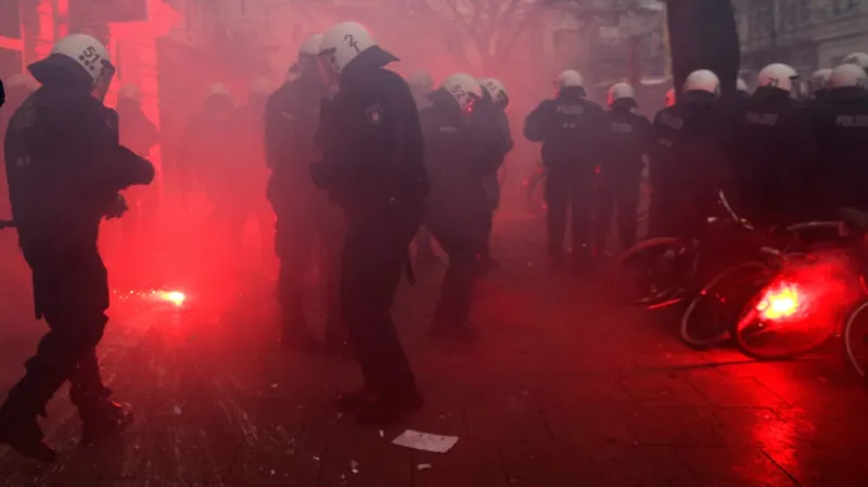 Demonstrace v Hamburku