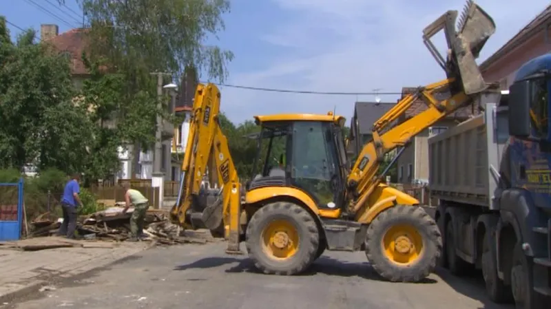 Křešice po povodni