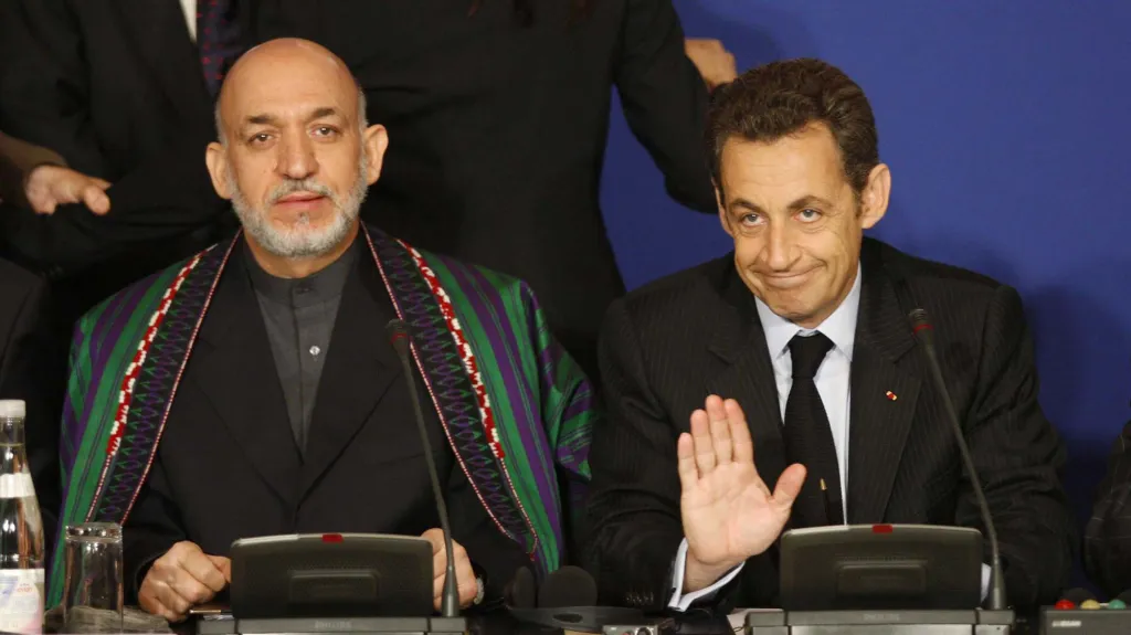 Hamíd Karzáí a Nicolas Sarkozy