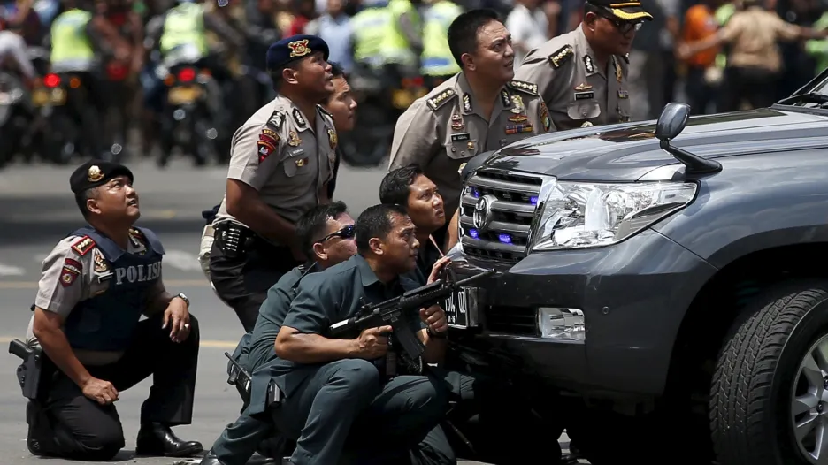 Zásah proti teroristům v Jakartě