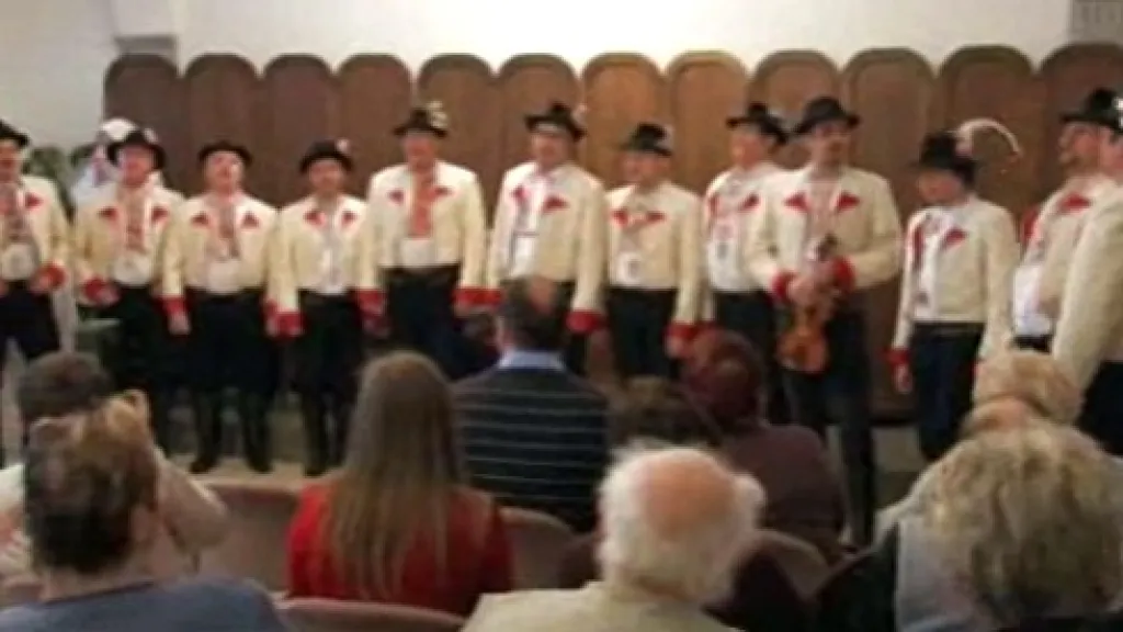 Folklorní soubor při vystoupení
