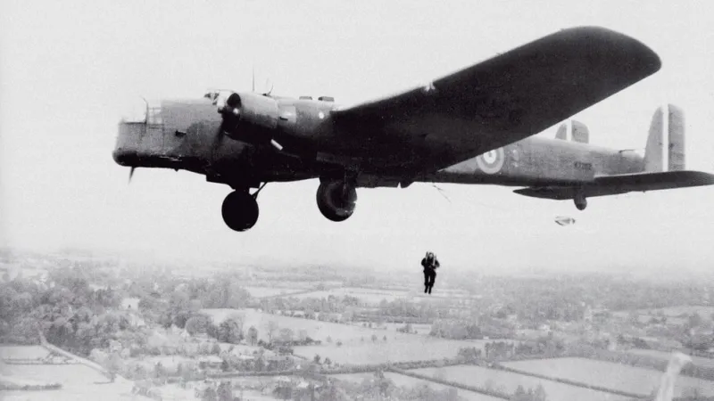 Jeden ze cvičných seskoků