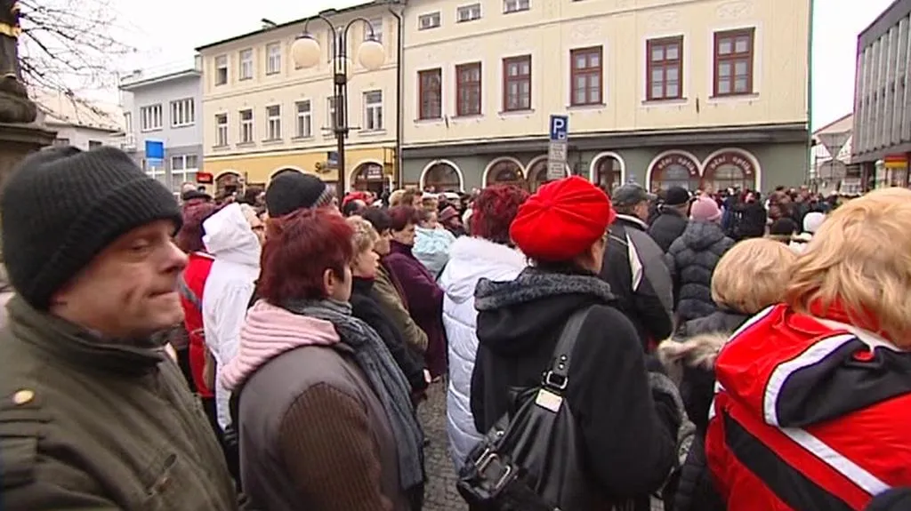 Mše na frenštátském náměstí