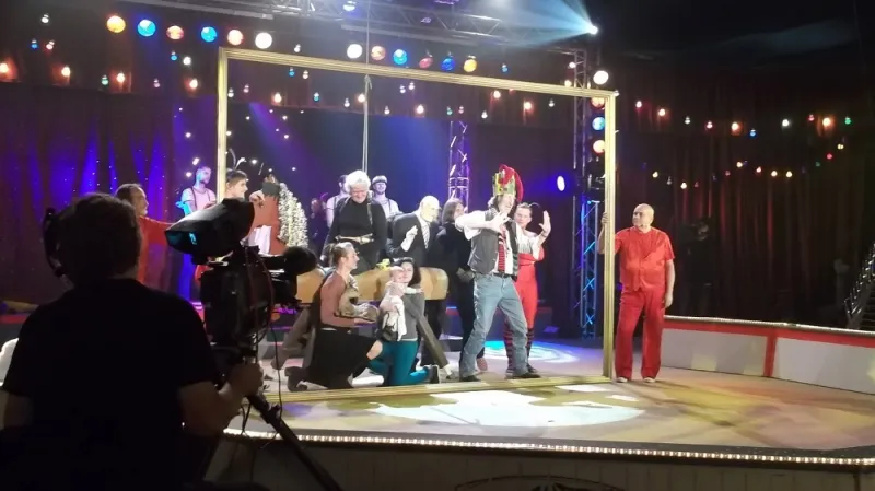 Zkouška jubilejní 50. Manéže Bolka Polívky