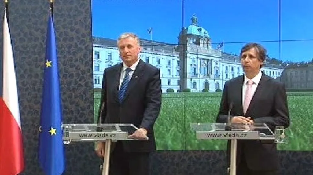 Mirek Topolánek a Jan Fischer