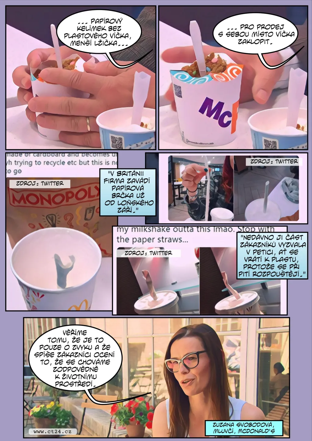 Komiks: Další firmy dobrovolně omezují plasty