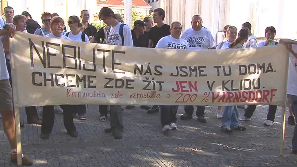 Varnsdorfští demonstranti