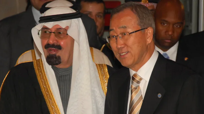 Král Abdalláh a Pan Ki-mun