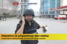 Neprůstřelná vesta, helma a plynová maska. Zpravodaj ČT Jakub Szántó reportuje přímo z protestů v Palestině