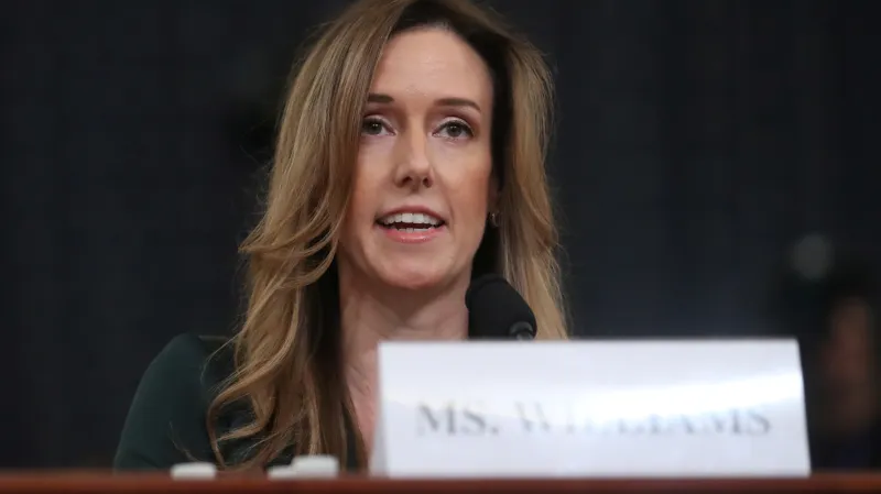 Jennifer Williamsová během svého svědectví před sněmovním výborem