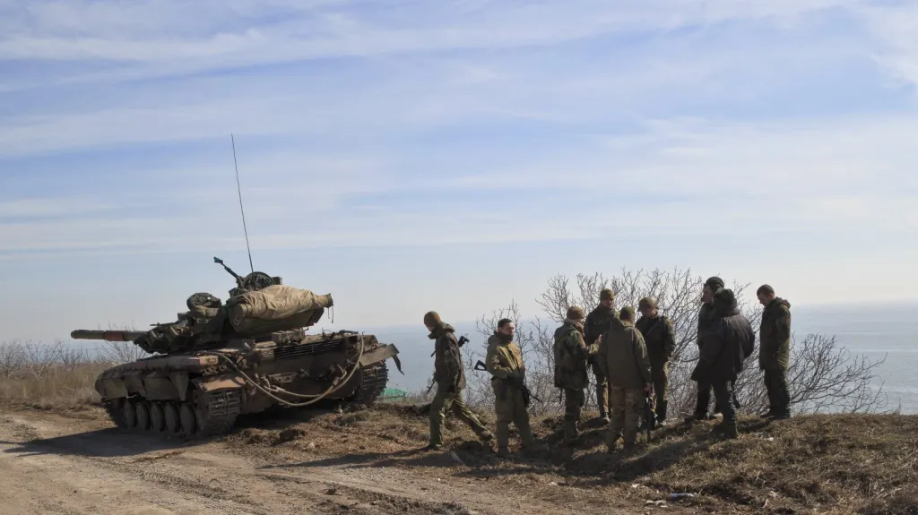 Ukrajinské jednotky u Mariupolu