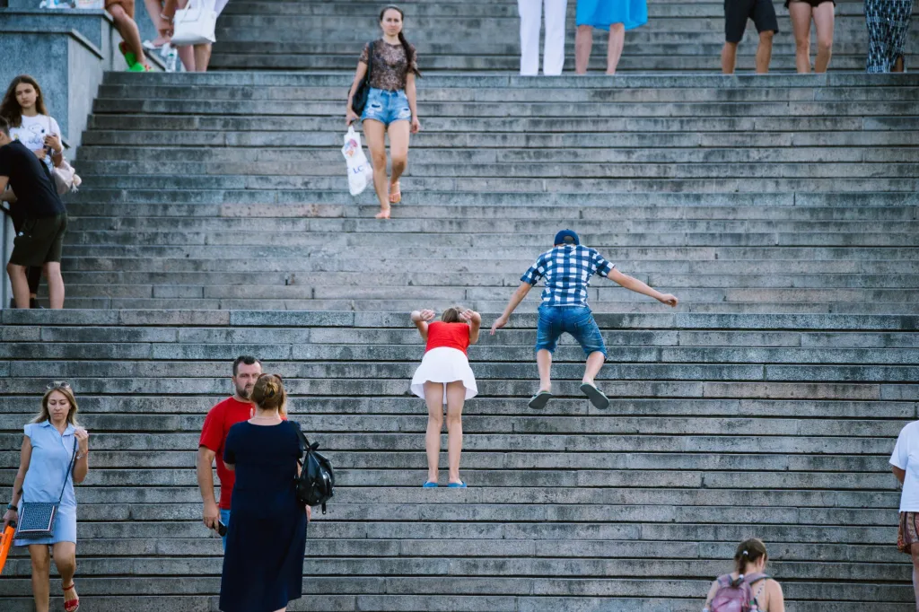 Série fotografií Jana Hromádka „Potěmkinovo schodiště“