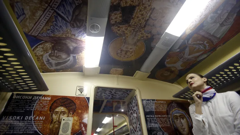 Prostory vlaku mířícího ze Srbska na sever Kosova