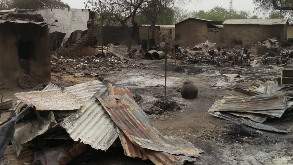 Město Baga po útoku Boko Haram