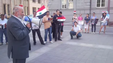 Arabská demonstrace v Brně