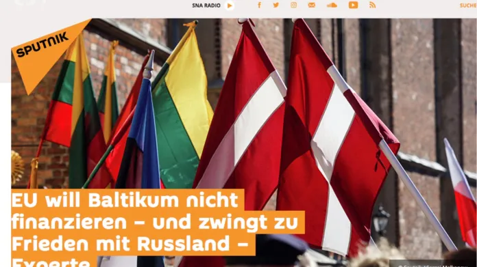 Nepravdivý článek německé mutace Sputniku o baltských zemích