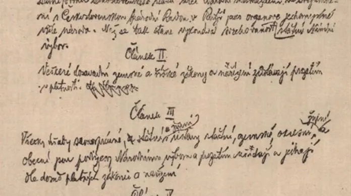 Zákon o samostatnosti Československa z 28. října 1918, který napsal Alois Rašín a přijal Národní výbor