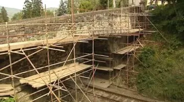 Oprava mostu v Železné Rudě