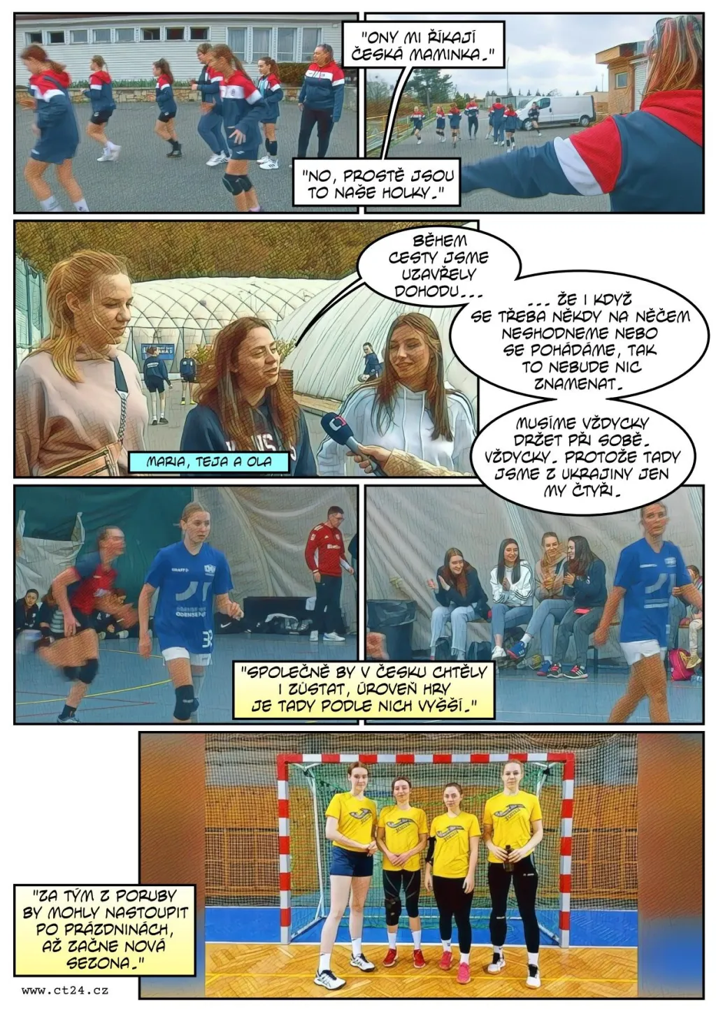 Před válkou na Ukrajině uprchla i čtveřice házenkářek. Nyní trénují v Ostravě