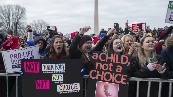 Demonstrace odpůrců potratů v USA