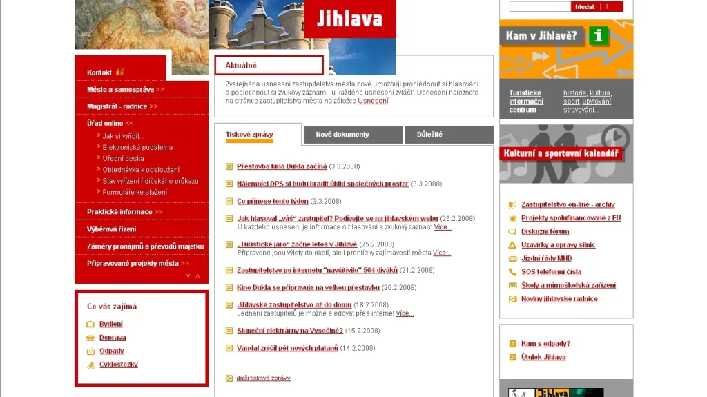 Oficiální stránky města Jihlavy