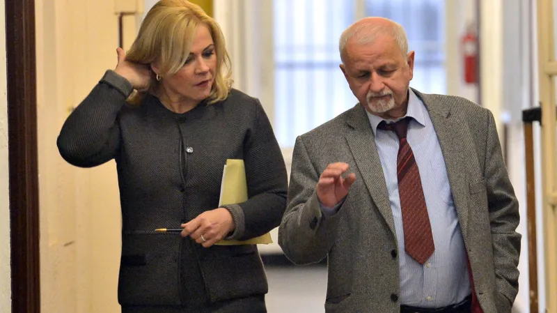 Jana Nečasová a její obhájce Eduard Bruna