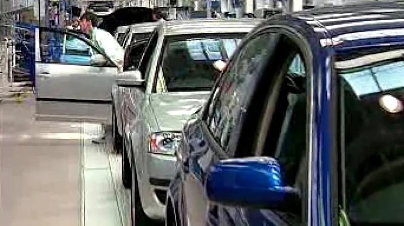 Výroba automobilů značky Škoda v maldoboleslavské továrně