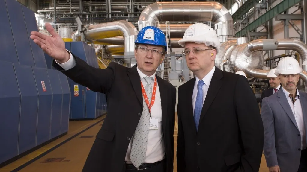 Premiér Petr Nečas na návštěvě Temelína