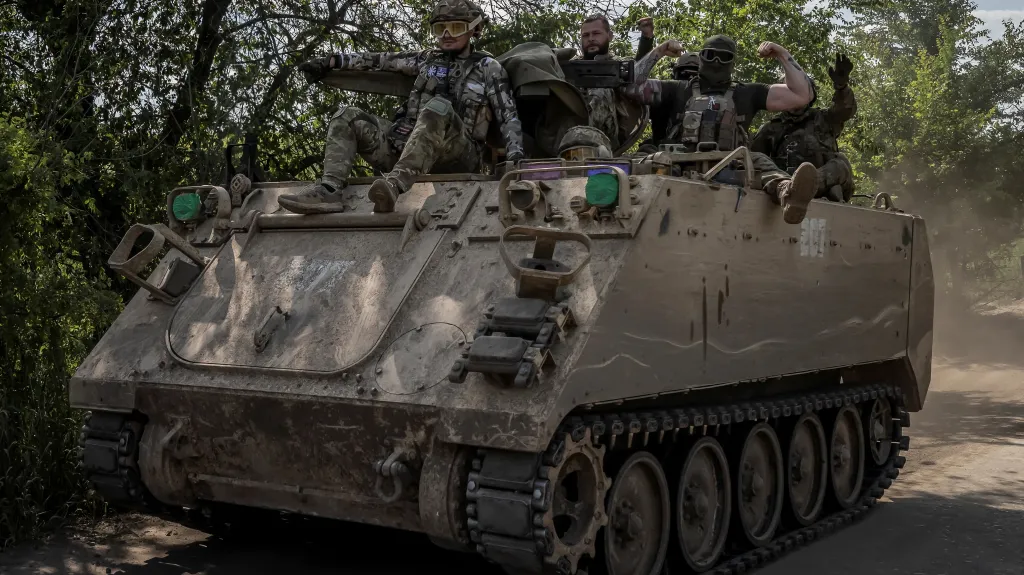 Ukrajinští vojáci poblíž Bachmutu