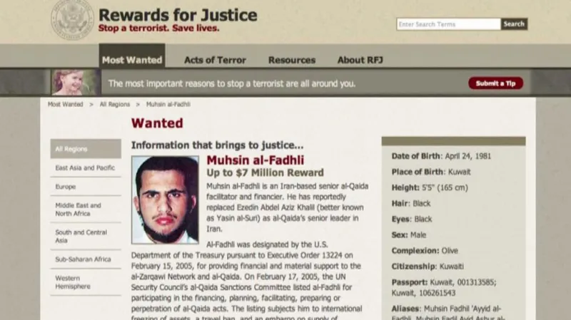 Za informace vedoucí k dopadení Fadlího byla vypsána velká odměna