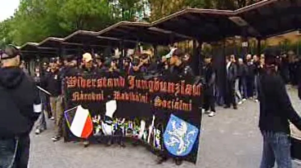 Pochod extremistů v Jihlavě