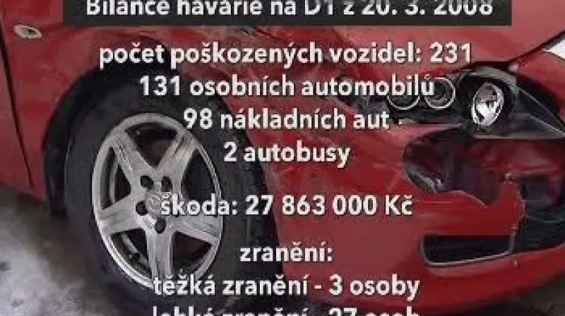 Bilance havárie na D1