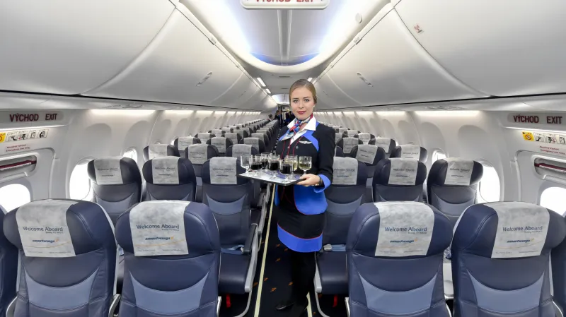 Interiér letounu Boeing 737 MAX 8